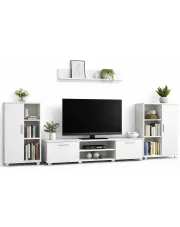 Zestaw mebli do salonu - Meblościanka biała Armo 3X w sklepie Edinos.pl