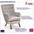 Fotografia Fotel tapicerowany Velma - popielaty z kategorii Fotele