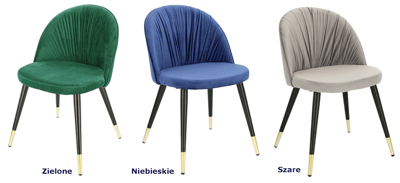 Glamour krzesła Brivo - welwetowe