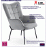 Fotografia Tapicerowany fotel wypoczynkowy Zefir 2X - popiel z kategorii Fotele