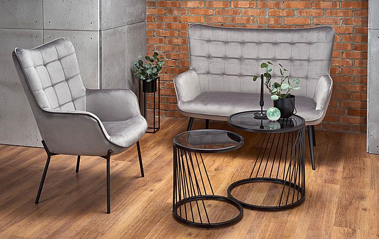 Produkt Sofa w stylu glamour Zefir 5X - ciemna zieleń