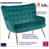 Fotografia Sofa w stylu glamour Zefir 5X - ciemna zieleń z kategorii Kanapy i sofy