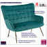 Fotografia Sofa w stylu glamour Adis 5X - ciemna zieleń z kategorii Kanapy i sofy
