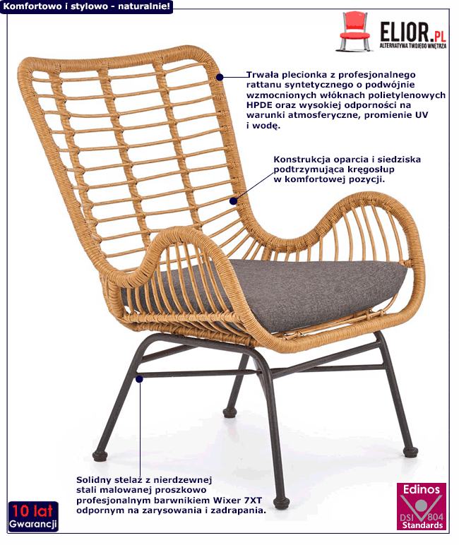 Rattanowy fotel Harmony