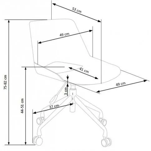 Szczegółowe zdjęcie nr 5 produktu Obrotowy fotel do nauki Zuma - jasny różowy