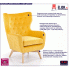 Fotografia Fotel uszak do czytania Lorice - żółty z kategorii Fotele