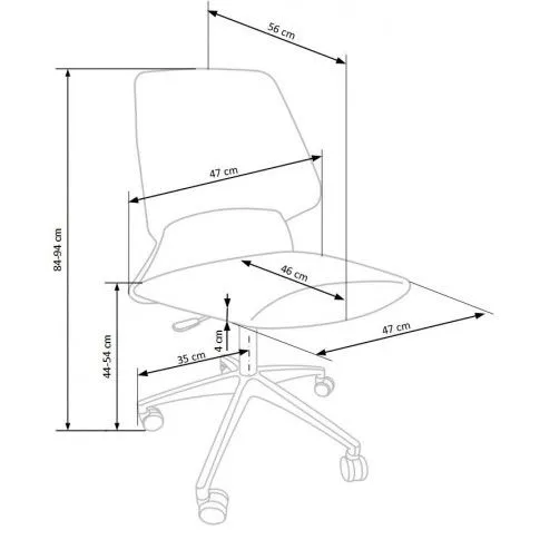 Szczegółowe zdjęcie nr 4 produktu Młodzieżowy fotel obrotowy Doren - czarny + popielaty
