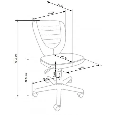 Szczegółowe zdjęcie nr 4 produktu Fotel dziecięcy obrotowy Favisa - niebieski + popiel
