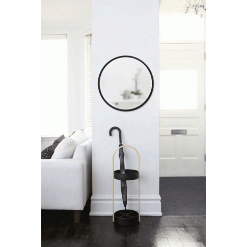 Zdjęcie loftowe lustro Onda czarne do przedpokoju | Edinos.pl