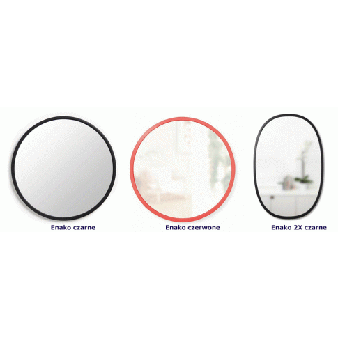 Szczegółowe zdjęcie nr 4 produktu Loftowe lustro Onda - czarne