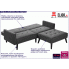 Fotografia Rozkładana pikowana sofa Lanila - popielata z kategorii Salon