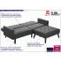 Fotografia Rozkładana pikowana sofa+ Kora - popielata z kategorii Salon