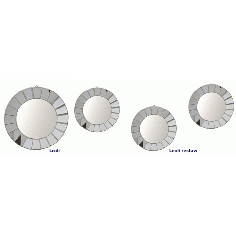 Zdjęcie glamour zestaw luster Leni okrągłe szykowne | Edinos.pl