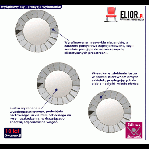 Fotografia Glamour zestaw luster Leni - okrągłe z kategorii Lustra