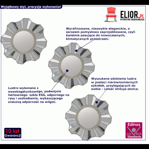 Fotografia Zestaw okrągłych luster glamour - Kaso z kategorii Lustra