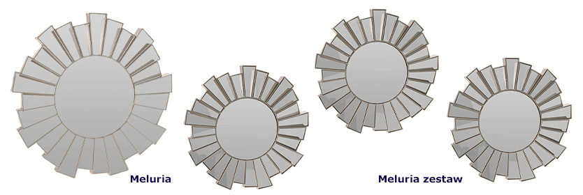 Okrągłe lustra Johnny - glamour