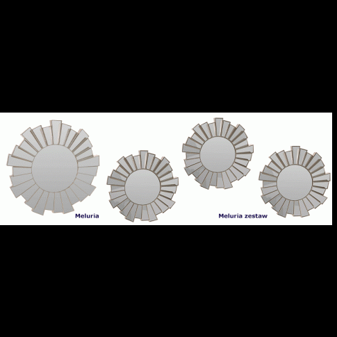 Zdjęcie glamour zestaw luster Johnny okrągłe | Edinos.pl