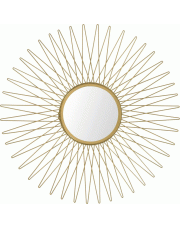 Stylowe okrągłe złote lustro glamour - Orea