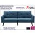 Fotografia Rozkładana pikowana sofa Lanila - niebieska z kategorii Salon