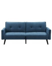 Rozkładana pikowana sofa Lanila - niebieska