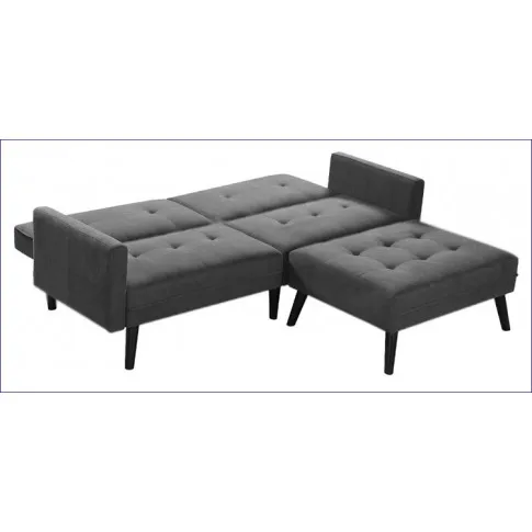 Szczegółowe zdjęcie nr 5 produktu Rozkładana pikowana sofa Kora - niebieska