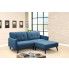 Szczegółowe zdjęcie nr 4 produktu Rozkładana pikowana sofa Lanila - niebieska