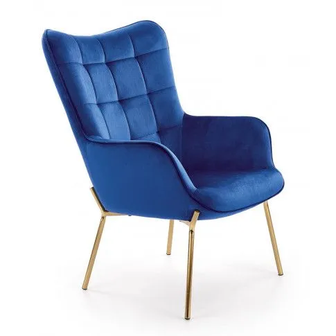 Zdjęcie produktu Fotel w stylu glamour Adis 3X - granatowy.