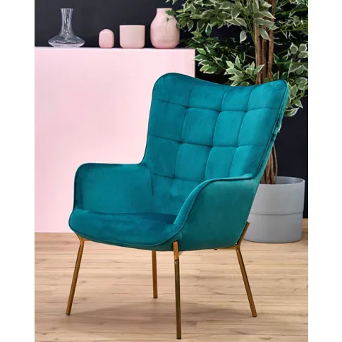 Zdjęcie fotel w stylu glamour Adis 3X granatowy -sklep Edinos.pl