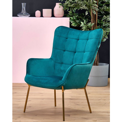 Zdjęcie wypoczynkowy fotel pikowany Zefir 3X jasny róż -sklep Edinos.pl