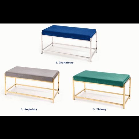 Szczegółowe zdjęcie nr 4 produktu Ławka tapicerowana siedzisko Alerko - granatowa