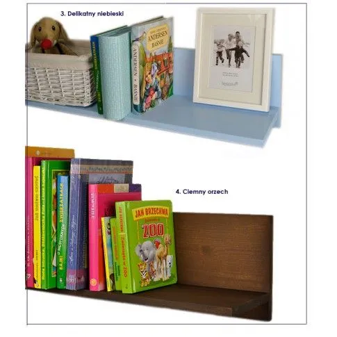 Szczegółowe zdjęcie nr 4 produktu Drewniana półka ścienna Linex 80 cm - 12 kolorów