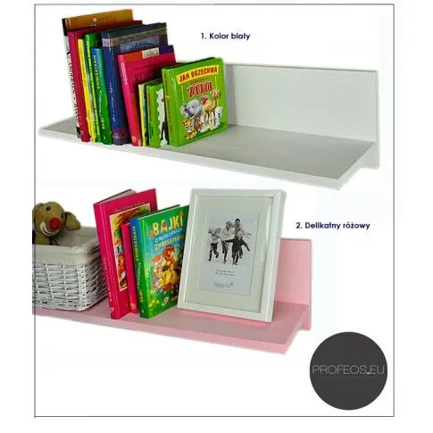 Zdjęcie półka ścienna Linex 80 cm wisząca biała, czarna | Edinos.pl