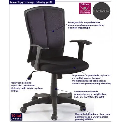 Fotografia Fotel obrotowy Rodis - czarny z kategorii Strona główna