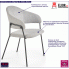 Fotografia Nowoczesne krzesło tapicerowane Miloni - jasny popiel z kategorii Krzesła