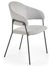 Nowoczesne krzesło tapicerowane Miloni - jasny popiel