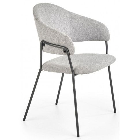 Zdjęcie produktu Nowoczesne krzesło tapicerowane Miloni - jasny popiel.