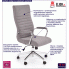 Fotografia Obrotowy fotel do gabinetu Elian - ciemny popiel z kategorii Fotele obrotowe tapicerowane