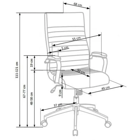 Zdjęcie obrotowy fotel do gabinetu Azan ciemny popiel | Edinos.pl