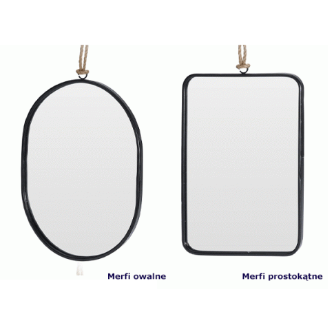 Zdjęcie loftowe lustro Simone prostokątne na sznurku | Edinos.pl