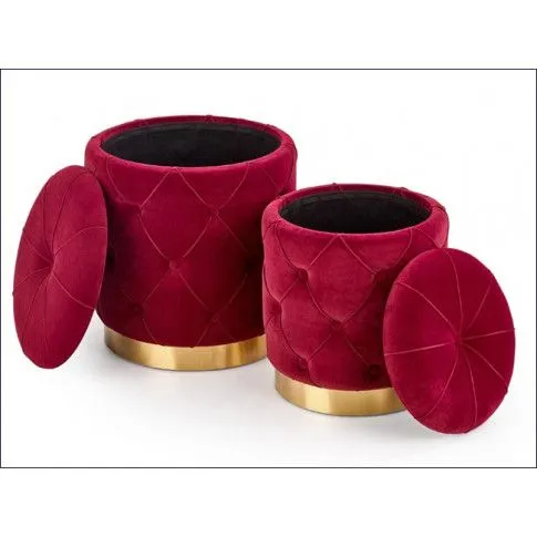 Zdjęcie zestaw puf okrągłych glamour Hermos | Edinos.pl