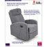 Fotografia Fotel rozkładany Bover 2X - popielaty z kategorii Fotele