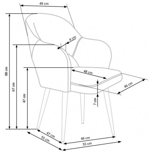 Szczegółowe zdjęcie nr 4 produktu Welurowe krzesło typu ludwik Ofelio - ciemnozielone