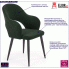 Fotografia Welurowe krzesło typu ludwik Ofelio - ciemnozielone z kategorii Krzesła