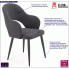 Fotografia Stylowe tapicerowane krzesło welurowe Ofelio - popielate z kategorii Krzesła welurowe