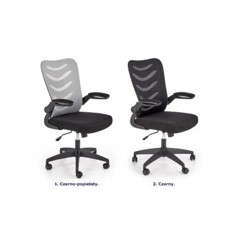 Zdjęcie fotel biurowy tapicerowany Lanac czerń/popiel- sklep Edinos.pl