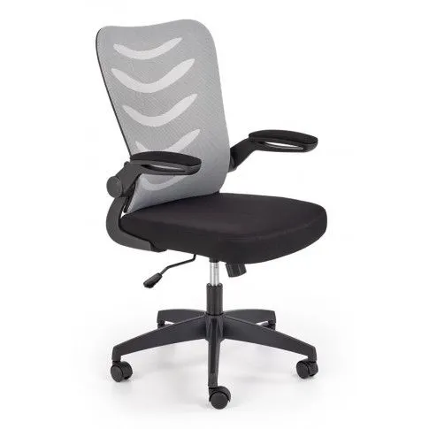 Zdjęcie produktu Fotel biurowy tapicerowany Lanac - czarny + popiel.