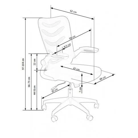 Szczegółowe zdjęcie nr 4 produktu Fotel biurowy tapicerowany Lanac - czarny + popiel