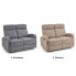 Szczegółowe zdjęcie nr 5 produktu Podwójna sofa rozkładana Bover 3X - popielata