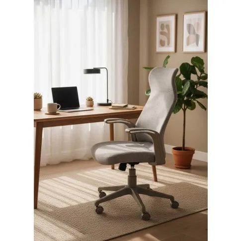 Fotografia Skandynawskie krzesło obrotowe do komputera jasny popiel - Nigella z kategorii Fotele obrotowe