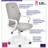 Fotografia Minimalistyczny fotel biurowy Conan - beżowy + biały z kategorii Fotele obrotowe tapicerowane